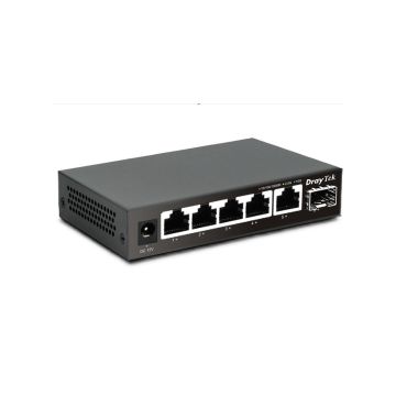 VigorSwitch Q60x 5 poorten 2,5 Gigabit + 1 SFP+  (10 Gigabit) poort, unmanaged switch
