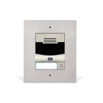 2N IP Solo inbouw intercom met camera (zilver)