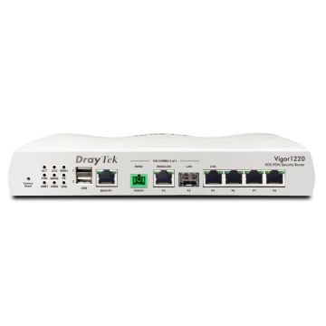 Vigor 1220 XGS-PON router, XGS-PON poort 1x 1Gbe WAN poort, 1x 10GbE WAN/LAN,